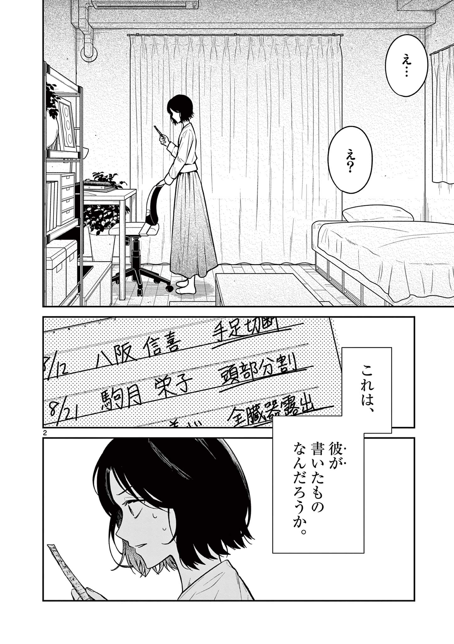 Satsujingaiki wa Kuuhaku wo Omou Chapter 1 2ページ