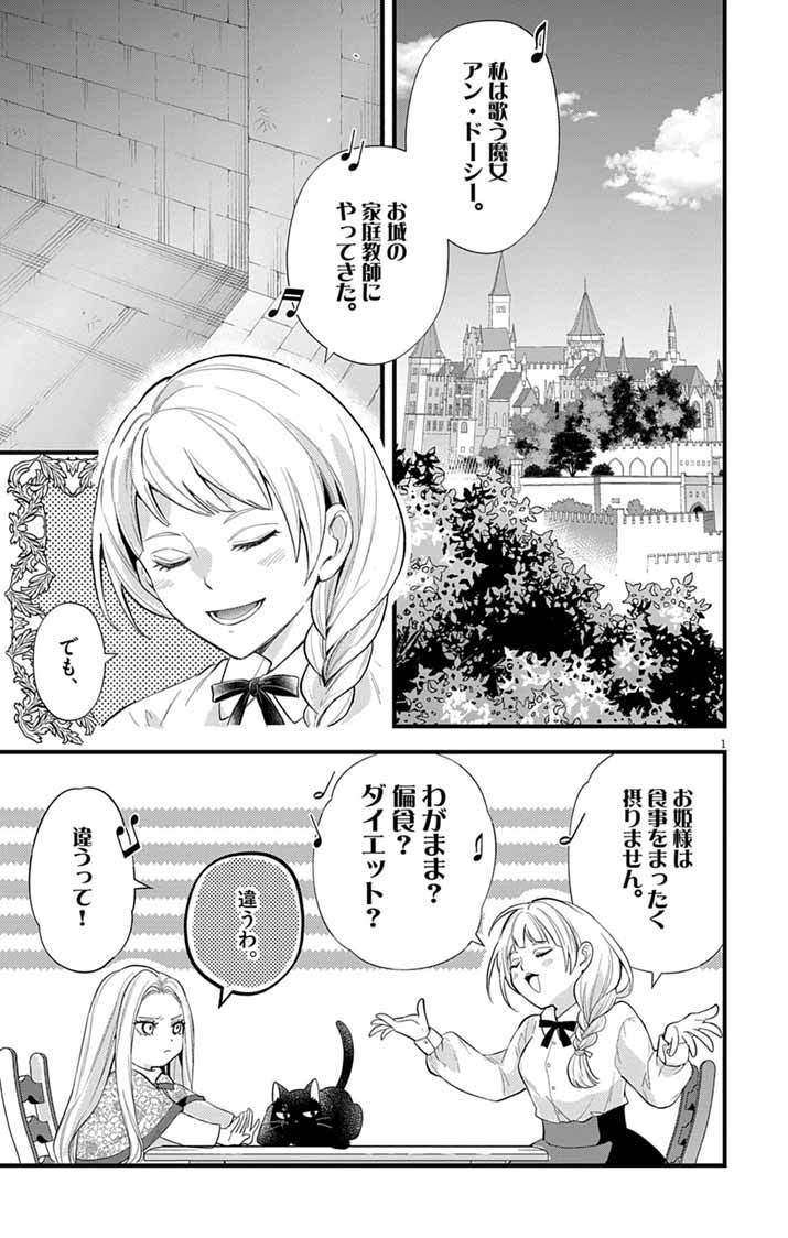 Majo to Kuroneko Kateikyoushi wo Shitara Kouman na Hime-Sama ni Natsukaremashita Chapter 4 1ページ