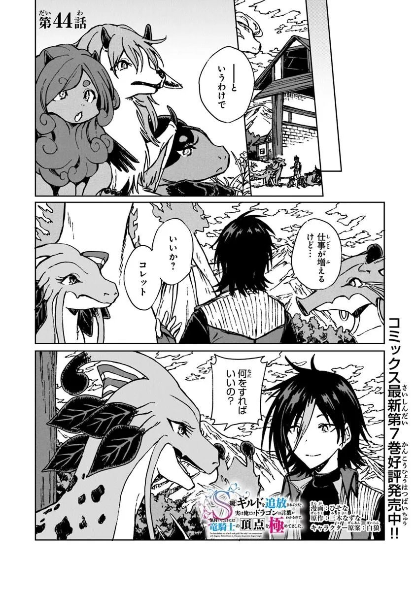 S-kyuu Guild wo Tsuihousareta kedo, Jitsu wa Ore dake Dragon no Kotoba ga Wakaru no de, Kidzuita Toki ni wa Ryuu Kishi no Chouten wo Kiwametemashita. Chapter 44.1 1ページ