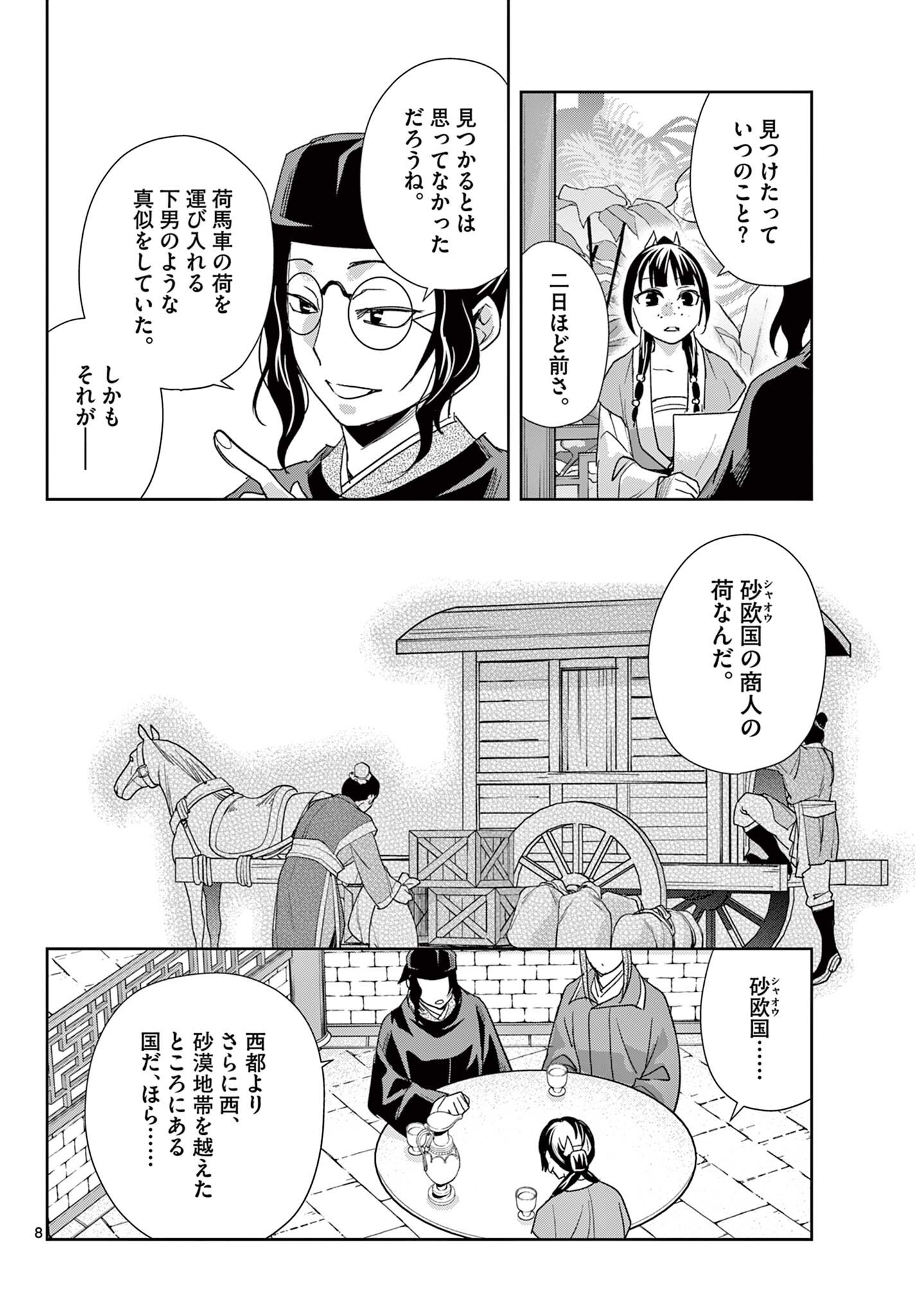 Kusuriya no Hitorigoto - Maomao no Koukyuu Nazotoki Techou Chapter 104.1 8ページ