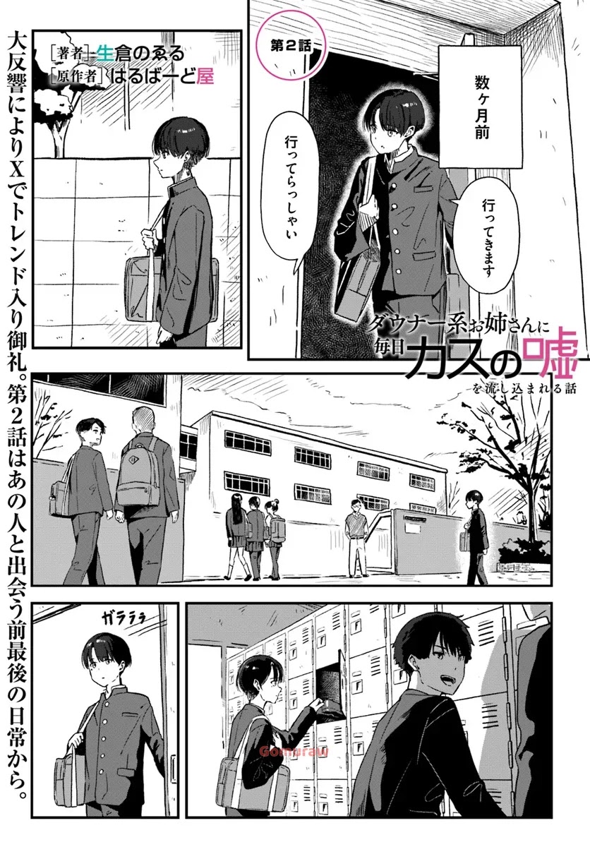 Daunaa-kei Oneesan ni Mainichi Kasu no Uso wo Nagashikomareru Hanashi Chapter 2 1ページ