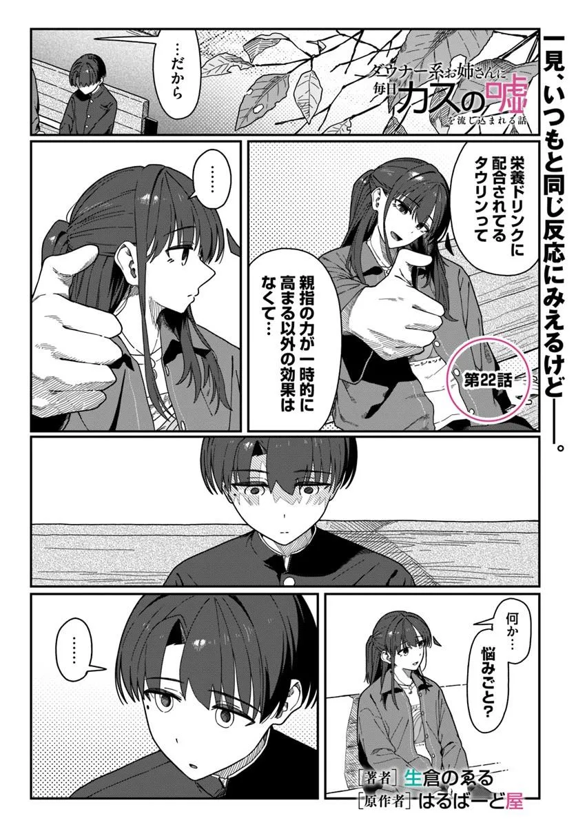 Daunaa-kei Oneesan ni Mainichi Kasu no Uso wo Nagashikomareru Hanashi Chapter 22 1ページ