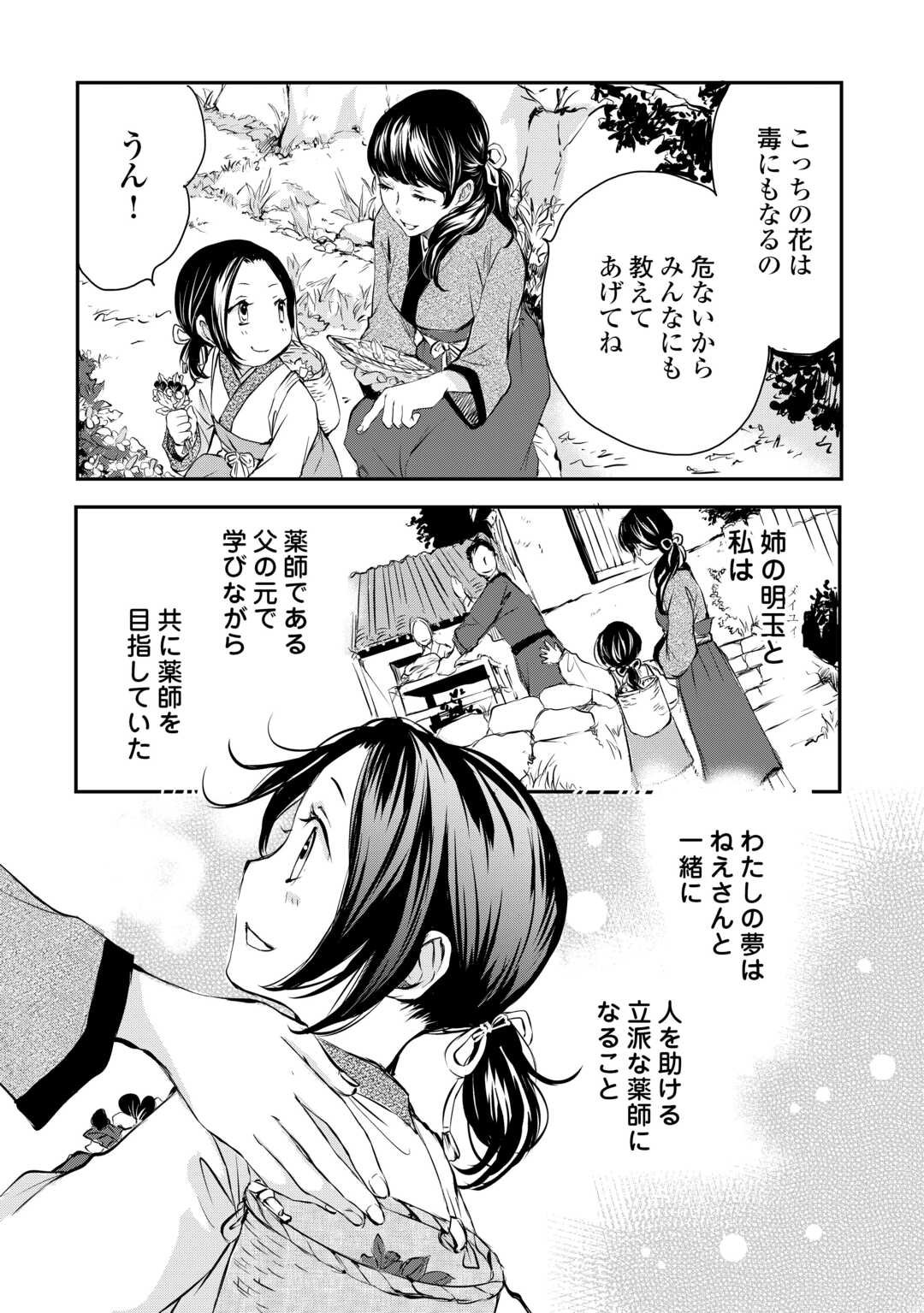 Koukyuu no Kakure Kusushi wa Yamiyo wo Terasu Chapter 1 3ページ