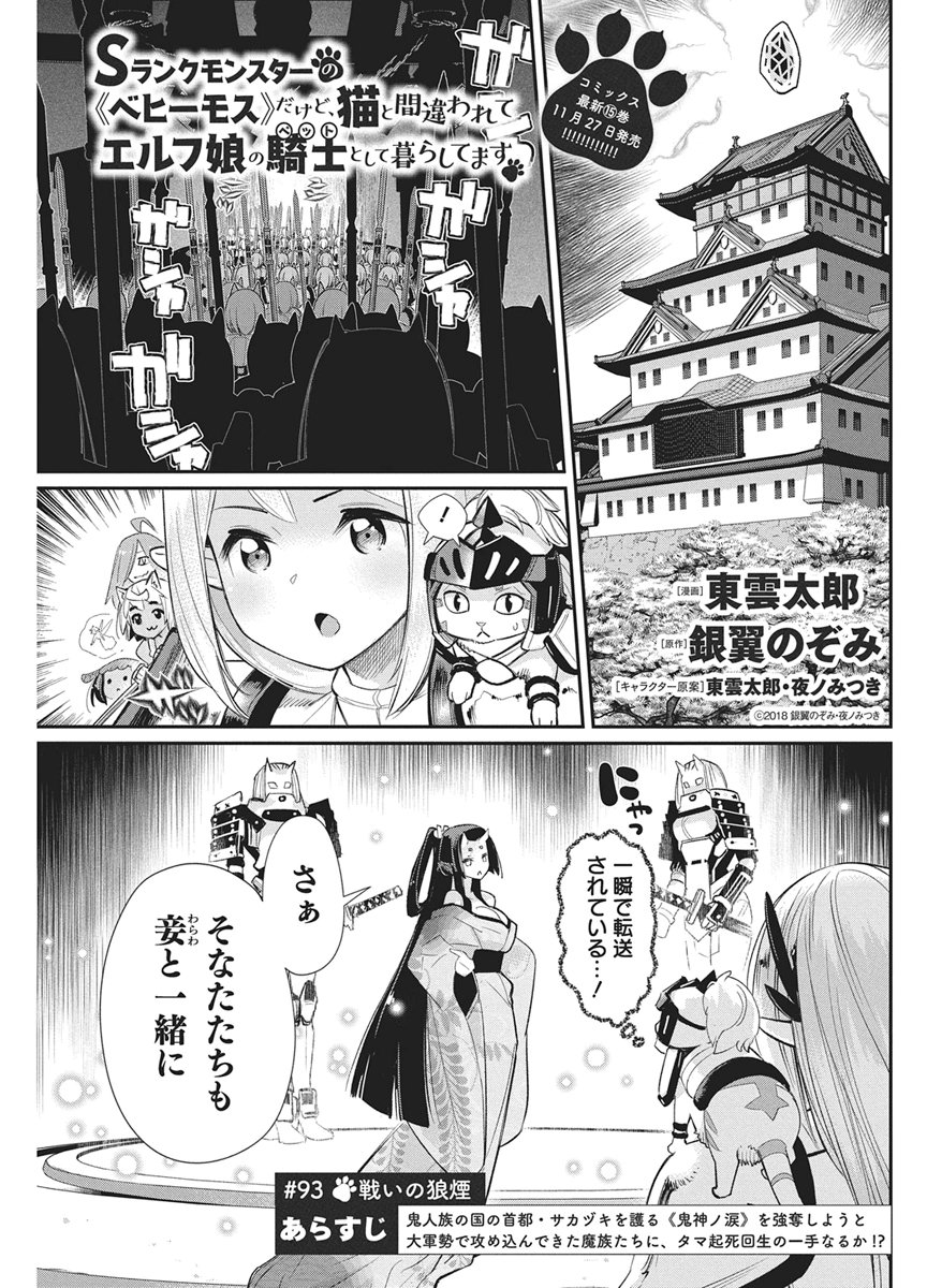 S-Rank Monster no "Behemoth" Dakedo, Neko to Machigawarete Elf Musume no Pet to Shite Kurashitemasu Chapter 93 1ページ