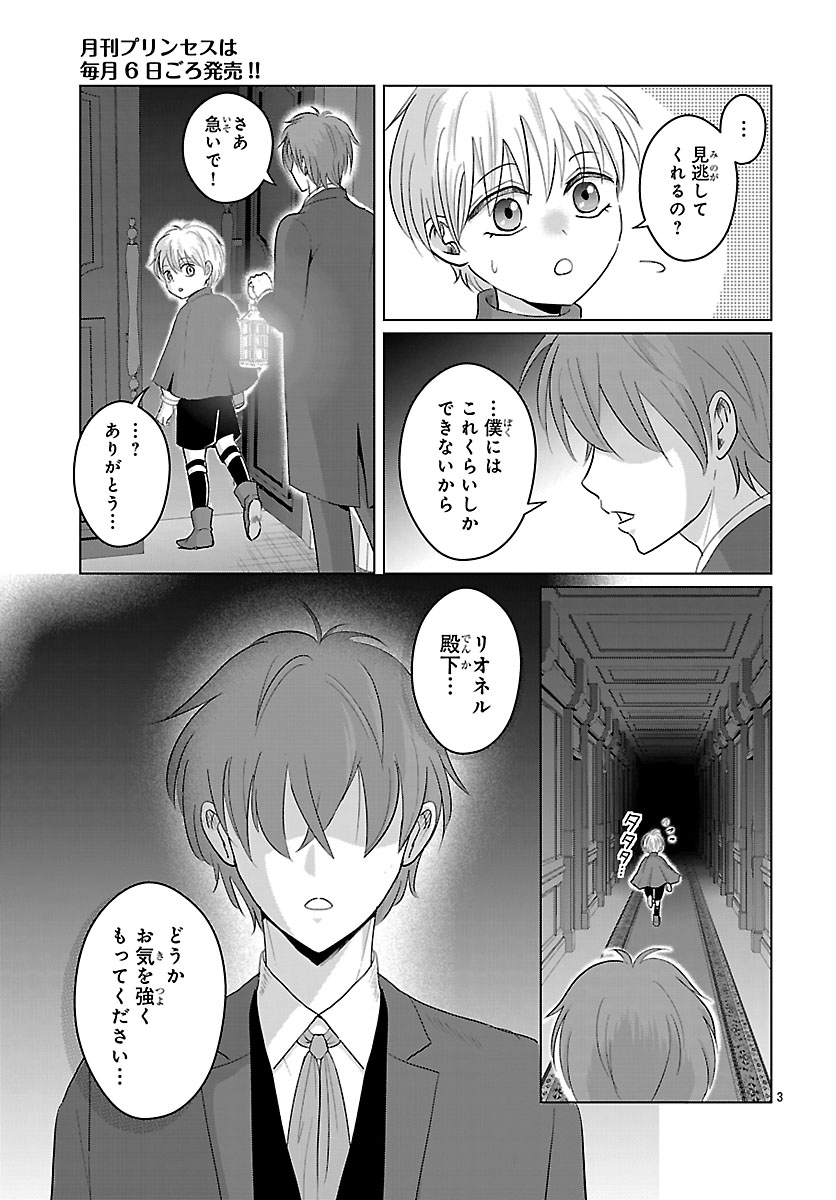 Tensei Shita Mikeneko wa Ouji to Gyokuza no Yume o Miru Chapter 11.1 3ページ