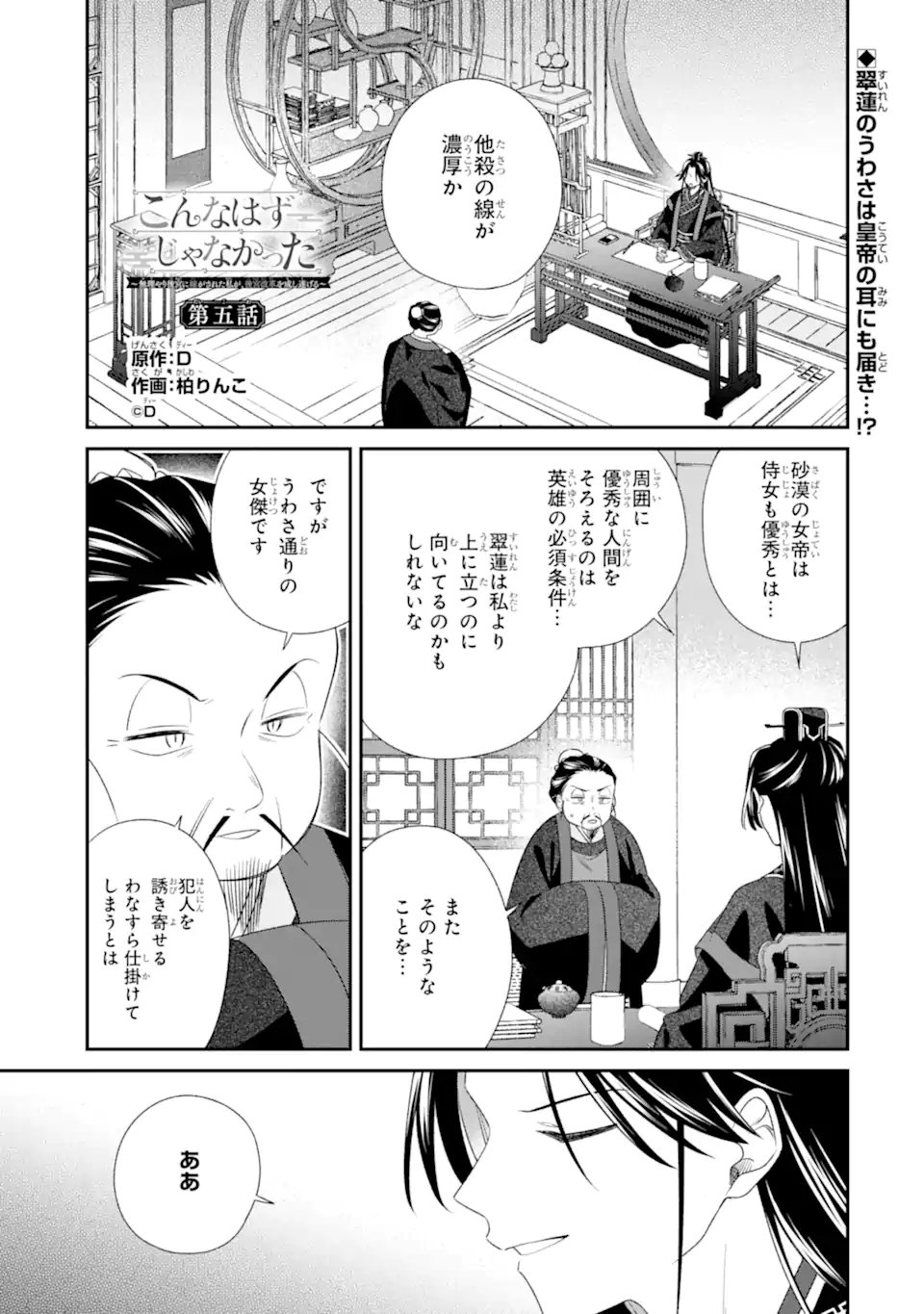 Konna Hazu Janakatta - Muriyari Koukyuu ni Totsugasareta Watashi ga, Koukyuu Kaikaku wo Nashitogeru Chapter 5.1 1ページ
