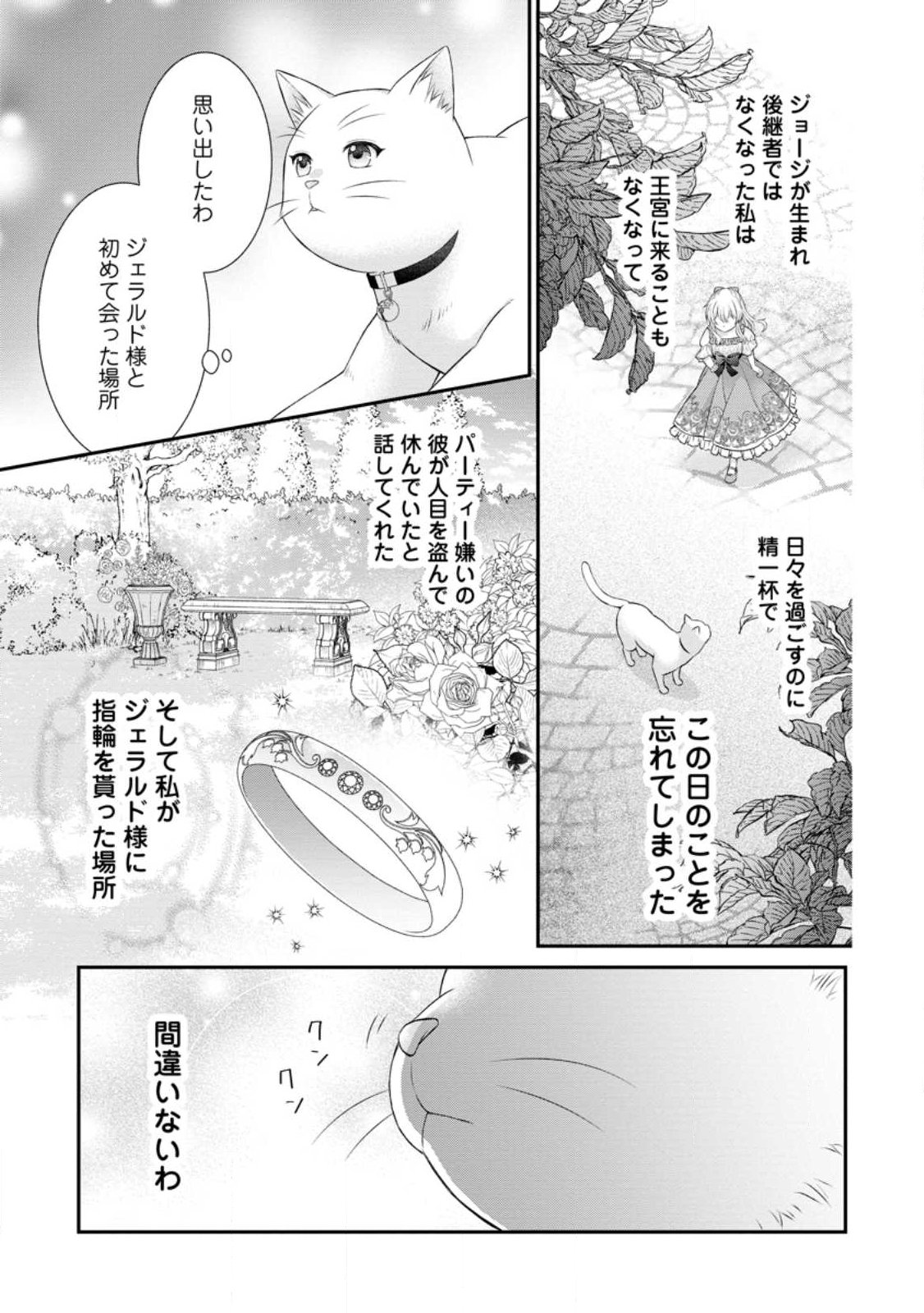 Noroi de Neko ni Sareta Akujo, Outaishi ni Hirowareru. Chapter 24.2 8ページ