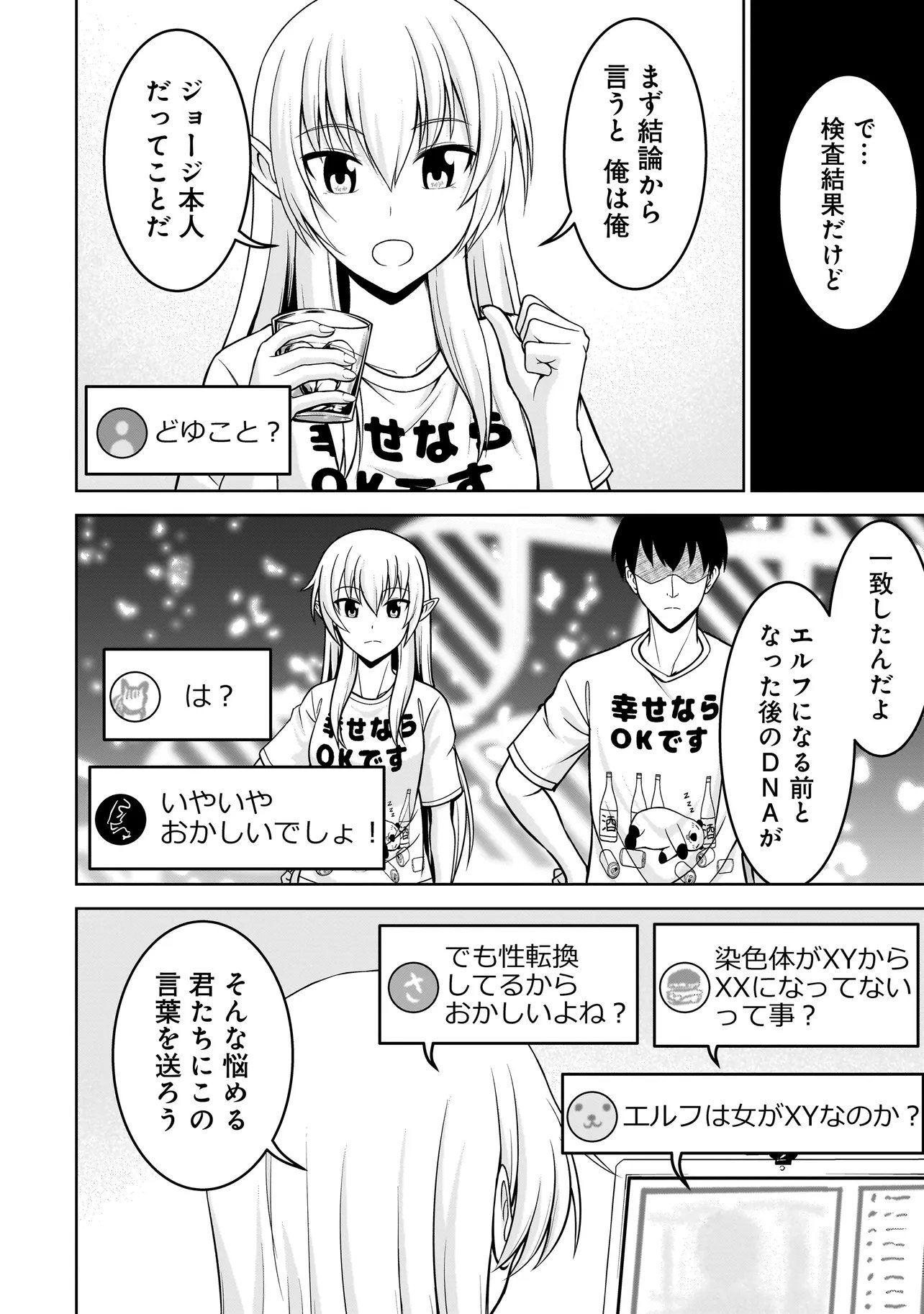TS Elf-san no Sakenomi Haishin Chapter 3.2 3ページ