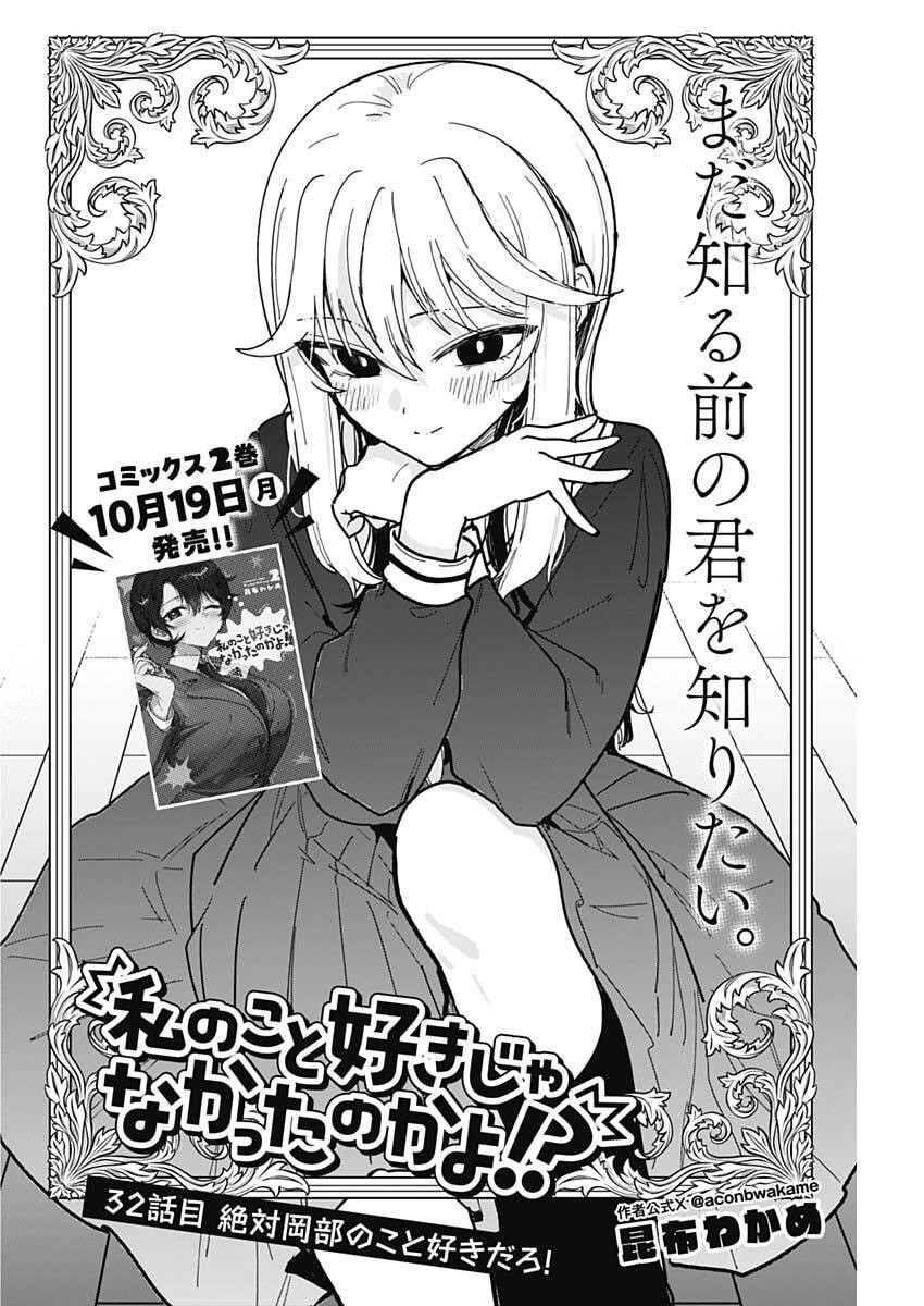 Watashi no Koto Suki ja Nakatta no ka yo!? Chapter 32 2ページ