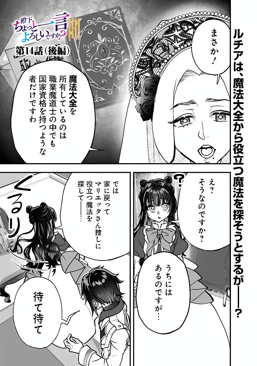 Denka, Chitto Hitokoto Yoroshii Desu Ka? Chapter 14.2 1ページ