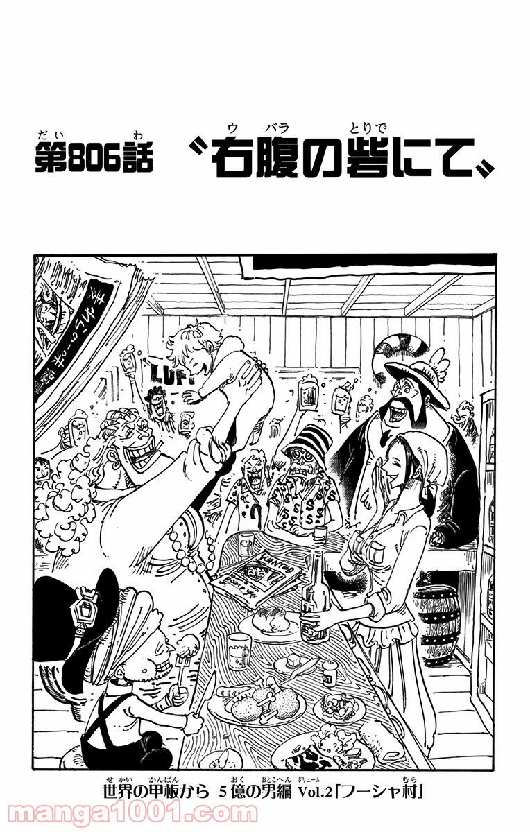 One Piece Chapter 806 1ページ