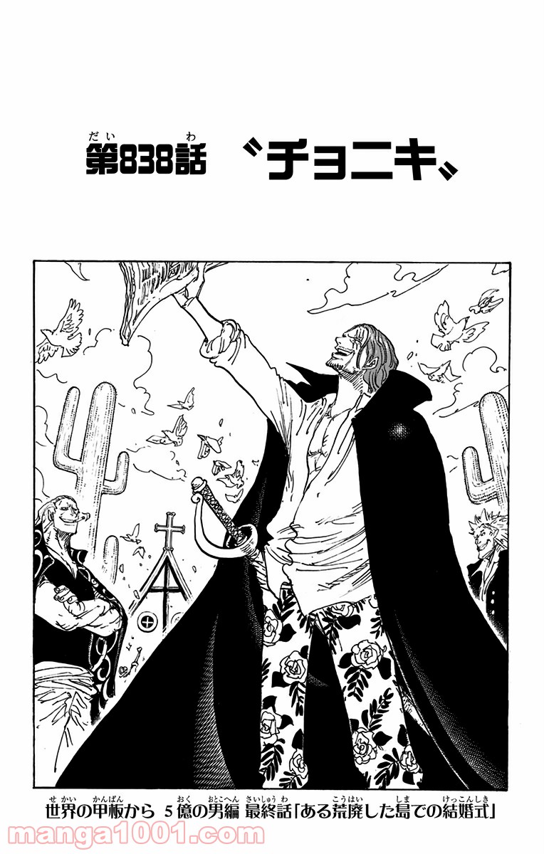 One Piece Chapter 838 1ページ