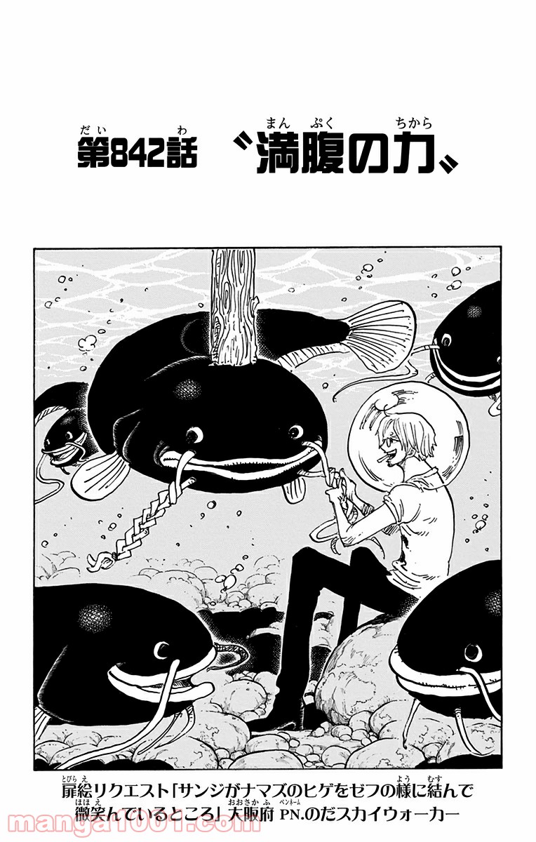 One Piece Chapter 842 1ページ