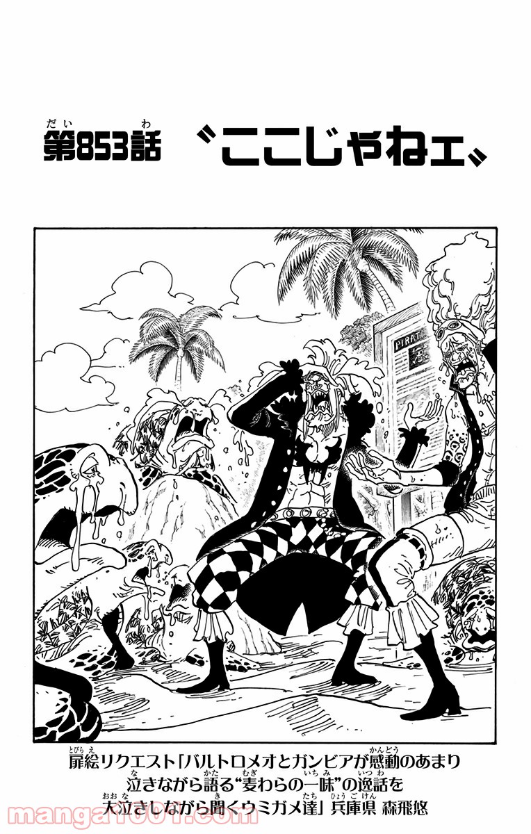 One Piece Chapter 853 1ページ