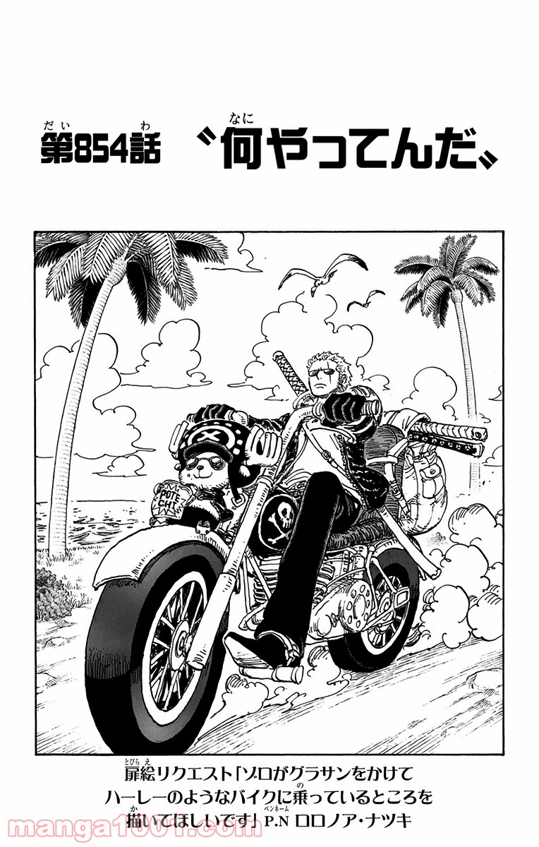 One Piece Chapter 854 1ページ
