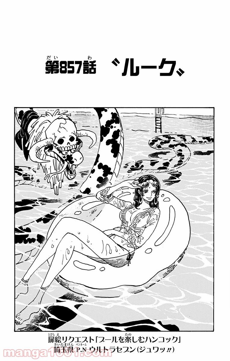 One Piece Chapter 857 1ページ