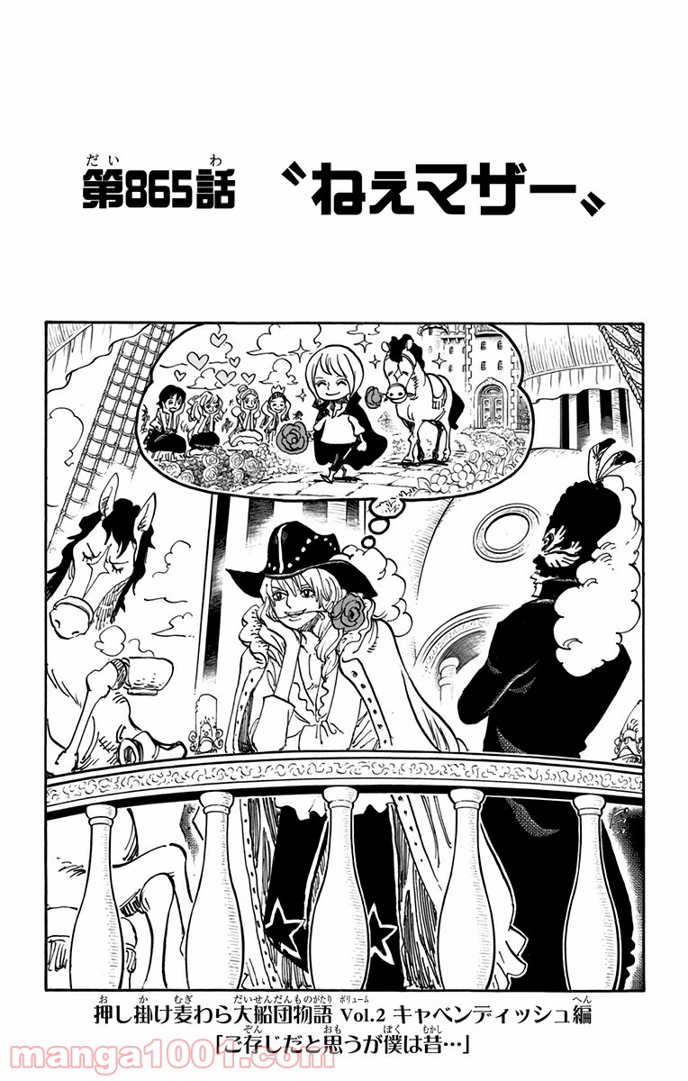 One Piece Chapter 865 1ページ