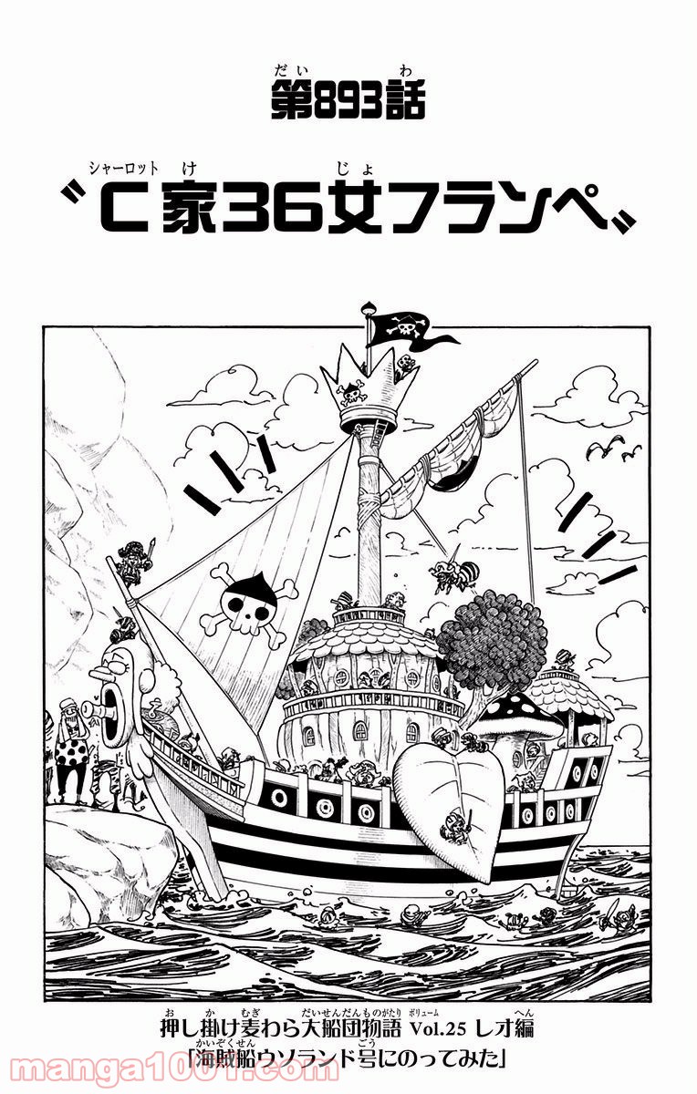 One Piece Chapter 893 1ページ