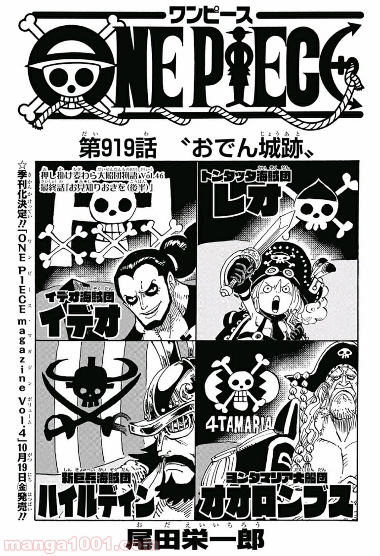 One Piece Chapter 919 1ページ