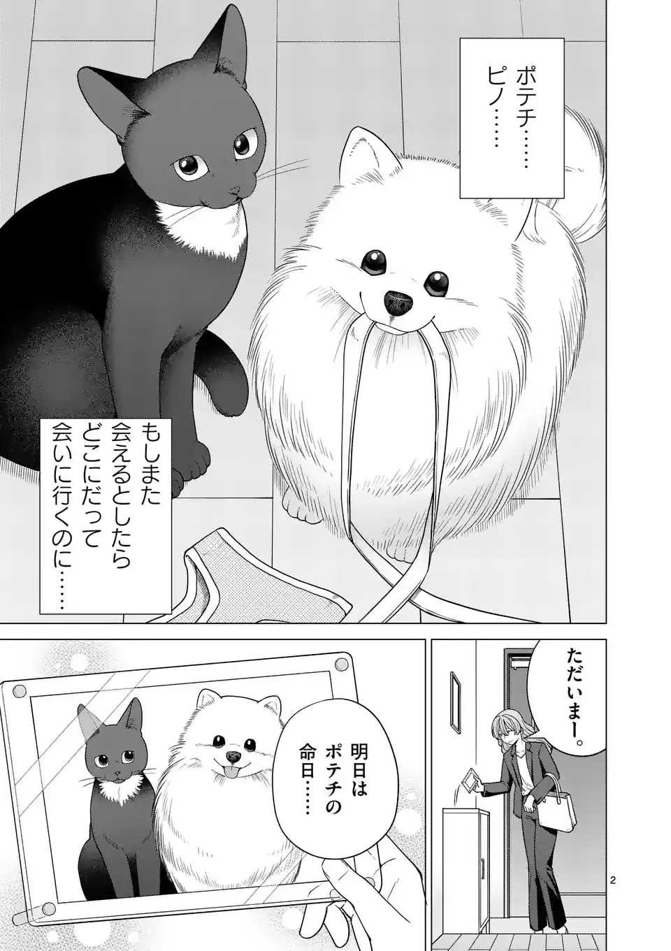 Isekai Pomeranian to Niji no Mofumofu Tabi Chapter 1 2ページ